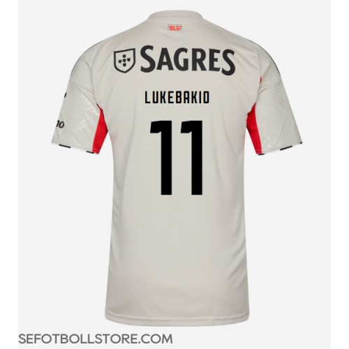 Benfica Dodi Lukebakio #11 Replika Bortatröja 2025-26 Kortärmad